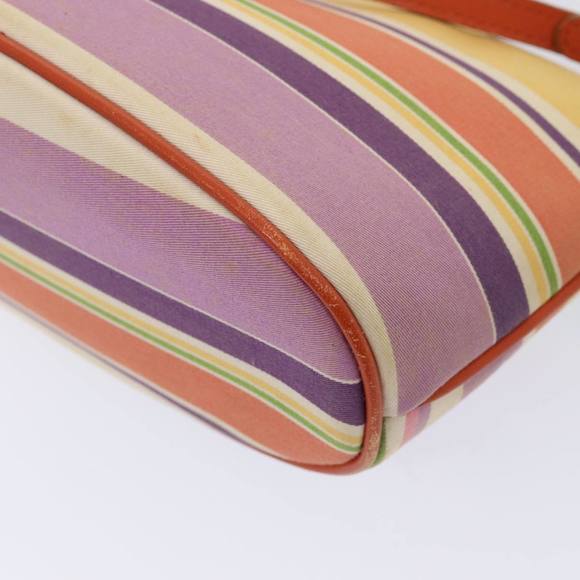 BURBERRY Nova Check Blue Label Hand Bag Canvas Orange Purple Auth ti1989 - Picture 16 of 16